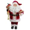 Northlight 18-Inch Standing Curly Beard Santa Christmas Figure With Presents Red -Northlight 4611714696700879520