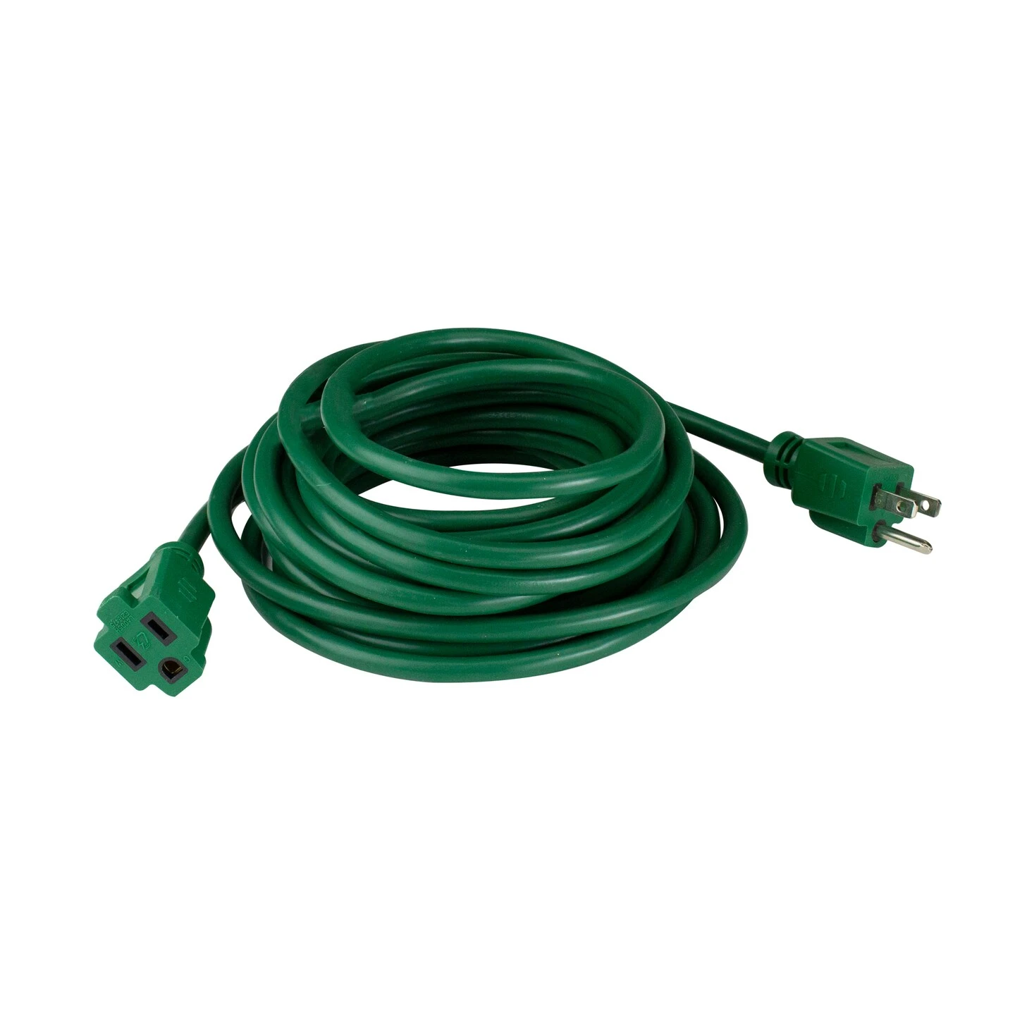 Northlight Three-Prong Outdoor Extension Power Cord With Single Outlet End Connector - 20' - Green Multicolor 4 Northlight Three-Prong Outdoor Extension Power Cord With Single Outlet End Connector - 20' - Green Multicolor - Image 2