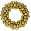 Northlight 3-Finish Shatterproof Ball Christmas Wreath - 24" - Vegas Gold - Unlit 2 Northlight 3-Finish Shatterproof Ball Christmas Wreath - 24" - Vegas Gold - Unlit -Northlight 4611714696839291552