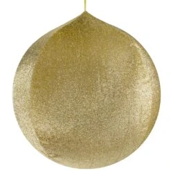 Northlight Inflatable Tinsel Commercial Outdoor Christmas Ball Ornament Decoration - 27.5" - Gold
