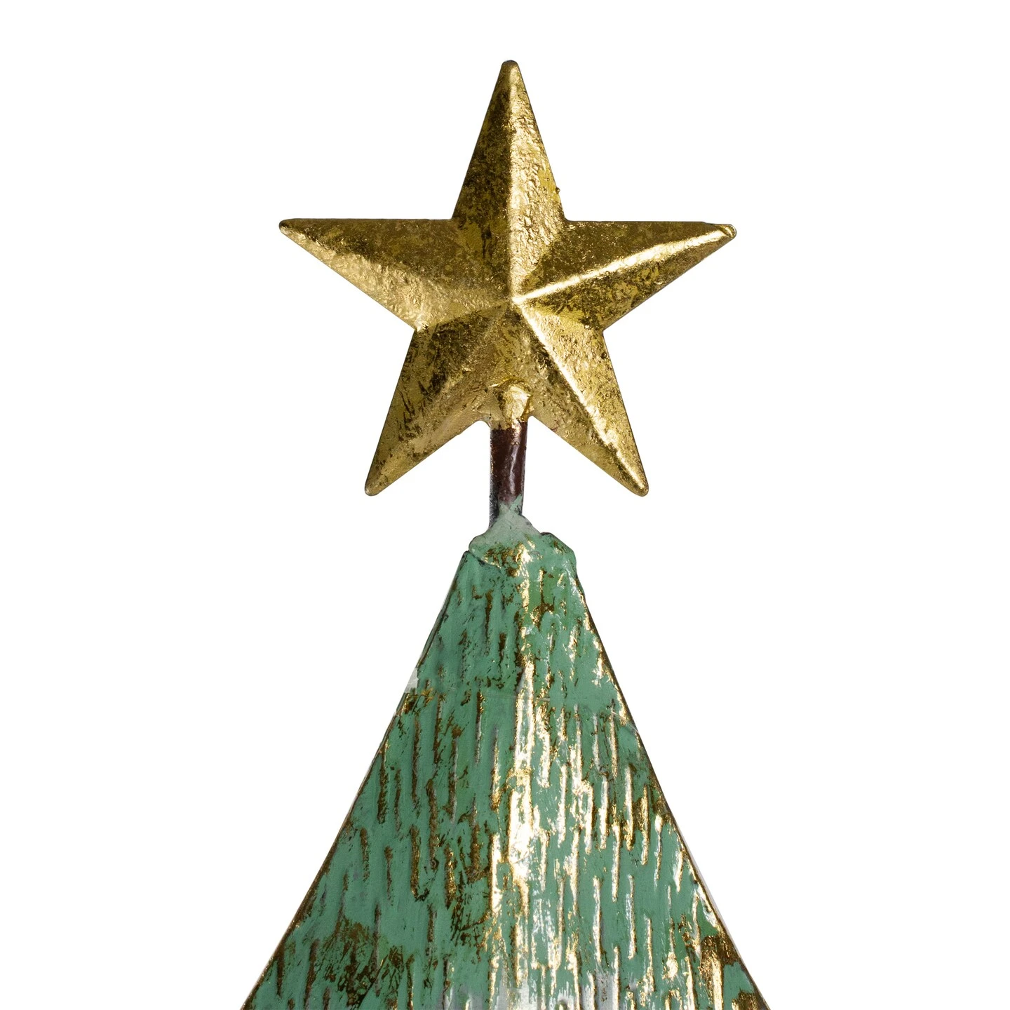 Northlight Rustic Layered Christmas Tree With Star Decoration - 31" - Green And Gold Finish 5 Northlight Rustic Layered Christmas Tree With Star Decoration - 31" - Green And Gold Finish - Image 3