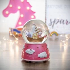 Northlight 5" Children's Pink Sleepy Time Musical Snow Globe -Northlight 4611714697034326688