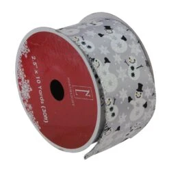 Northlight Pack Of 12 Shiny Silver Snowmen And Snowflakes Wired Christmas Craft Ribbon 2.5" X 120 Yards 11 Northlight Pack Of 12 Shiny Silver Snowmen And Snowflakes Wired Christmas Craft Ribbon 2.5" X 120 Yards -Northlight 4611714697088328352 2