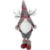 Northlight LED Lighted Nordic Hat Standing Santa Christmas Gnome With Antlers - 30" - Gray Red 1 Northlight LED Lighted Nordic Hat Standing Santa Christmas Gnome With Antlers - 30" - Gray Red -Northlight 4611714697371968160