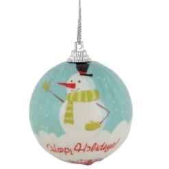 Northlight Snowmen Decoupage Christmas Ball Ornaments - 2.25" (60mm) - 14ct Blue 13 Northlight Snowmen Decoupage Christmas Ball Ornaments - 2.25" (60mm) - 14ct Blue -Northlight 4611714697411814048