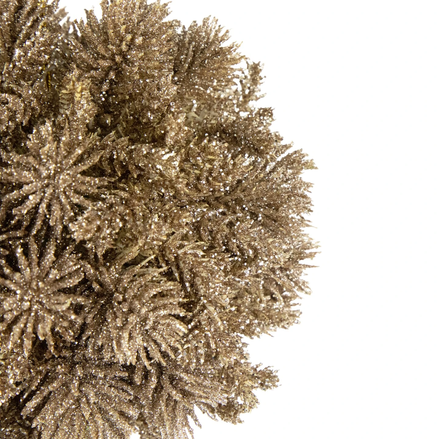 Northlight Glitter Pine Christmas Ball Ornament - 6" - Gold 7 Northlight Glitter Pine Christmas Ball Ornament - 6" - Gold - Image 5