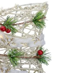 Northlight 20" White Rattan Berry And Pinecone Christmas Bow 10 Northlight 20" White Rattan Berry And Pinecone Christmas Bow -Northlight 4611729619528825824