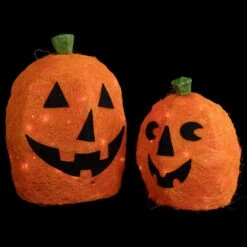Northlight Lighted Sisal Jack O' Lanterns Outdoor Halloween Decorations - 16" - Set Of 2 Orange 14 Northlight Lighted Sisal Jack O' Lanterns Outdoor Halloween Decorations - 16" - Set Of 2 Orange -Northlight 4611729620820671456