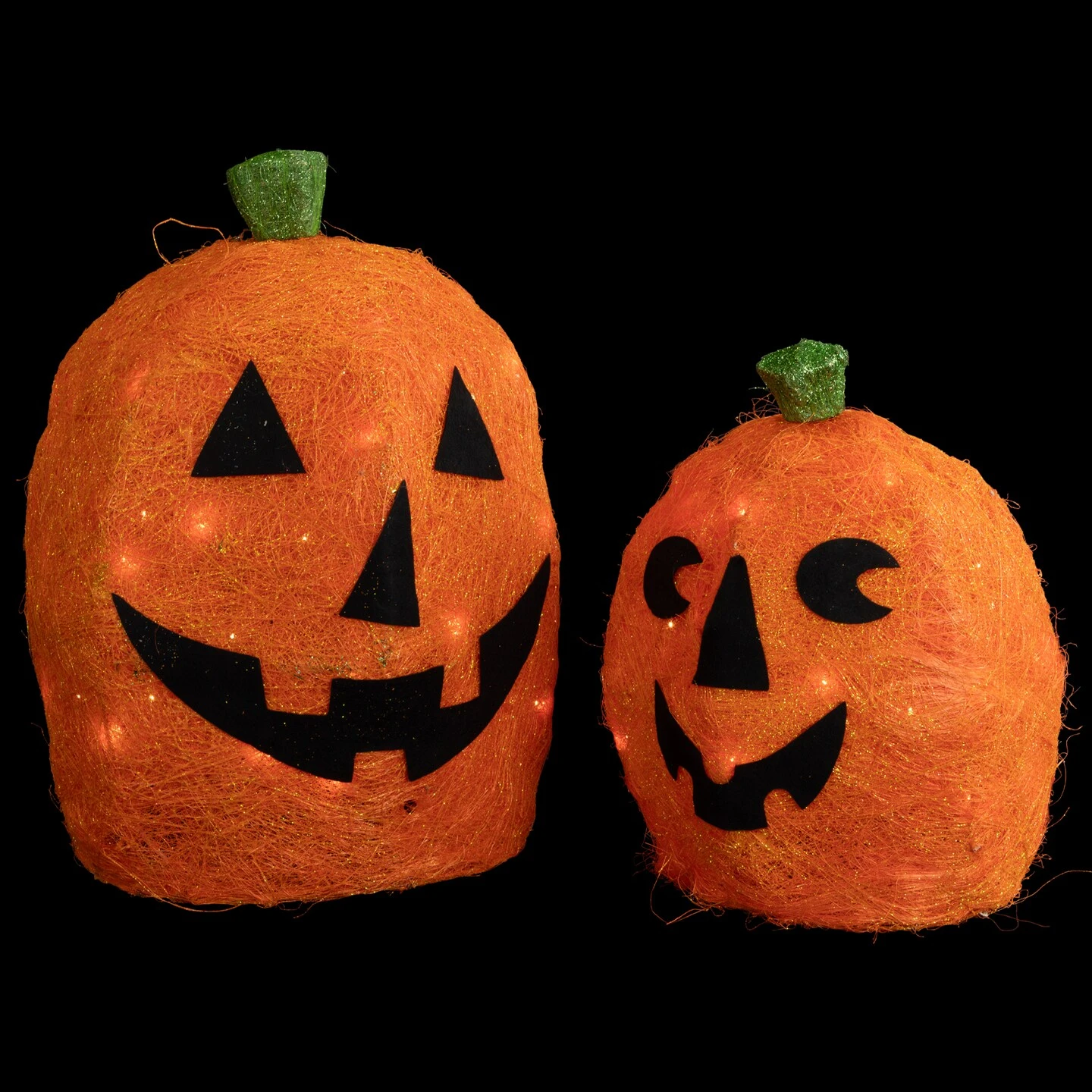Northlight Lighted Sisal Jack O' Lanterns Outdoor Halloween Decorations - 16" - Set Of 2 Orange 7 Northlight Lighted Sisal Jack O' Lanterns Outdoor Halloween Decorations - 16" - Set Of 2 Orange - Image 5