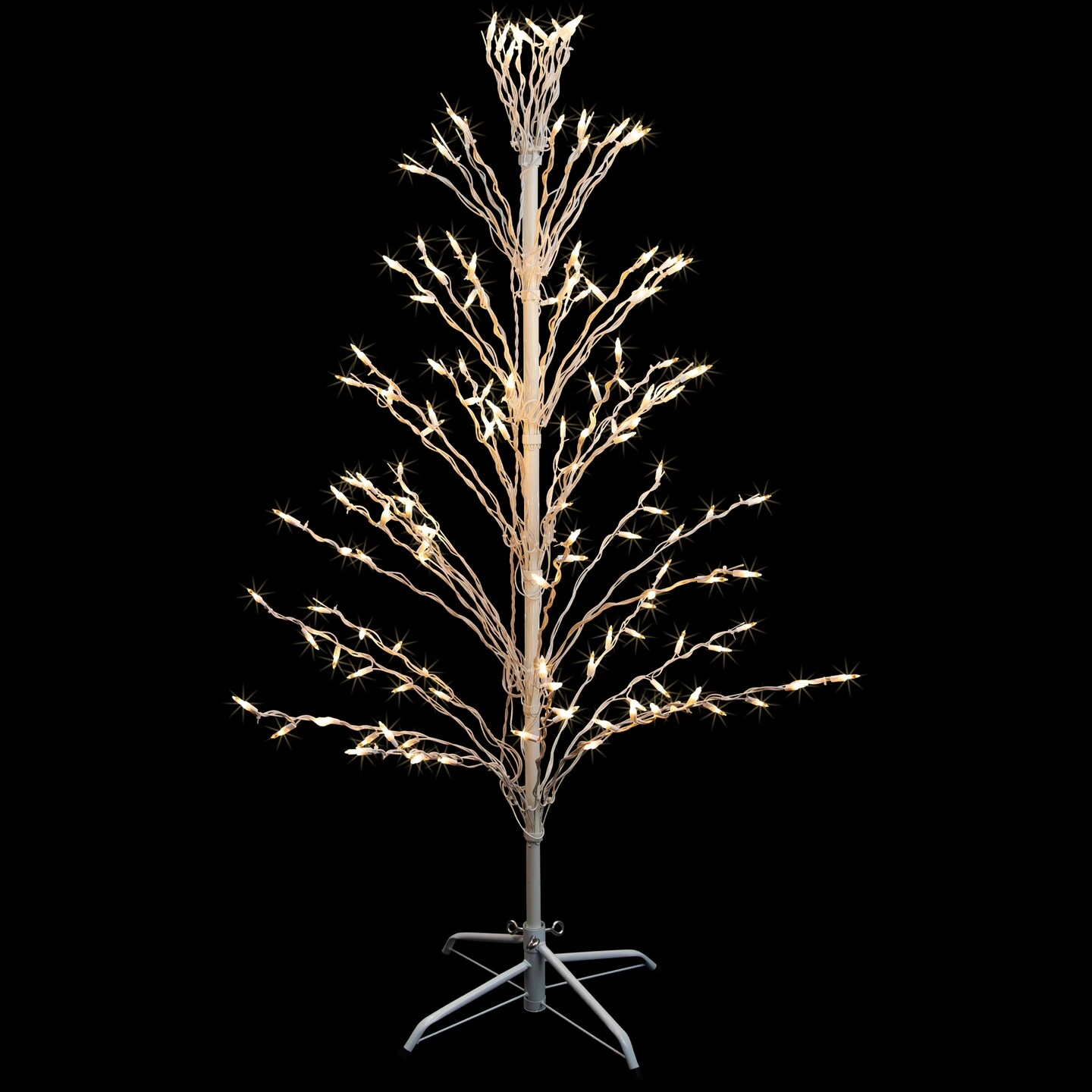 Northlight Pre-Lit Cascade Twig Tree Outdoor Christmas Decoration - 4' - Clear Lights White 3 Northlight Pre-Lit Cascade Twig Tree Outdoor Christmas Decoration - 4' - Clear Lights White