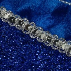 Northlight 17" Blue And Silver Embroidered "Diva" Christmas Stocking With Cuff -Northlight 4611742231220536544