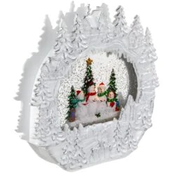 Northlight LED Lighted Caroling Snowmen Christmas Snow Globe - 9.5" White 13 Northlight LED Lighted Caroling Snowmen Christmas Snow Globe - 9.5" White -Northlight 4611742231236068576