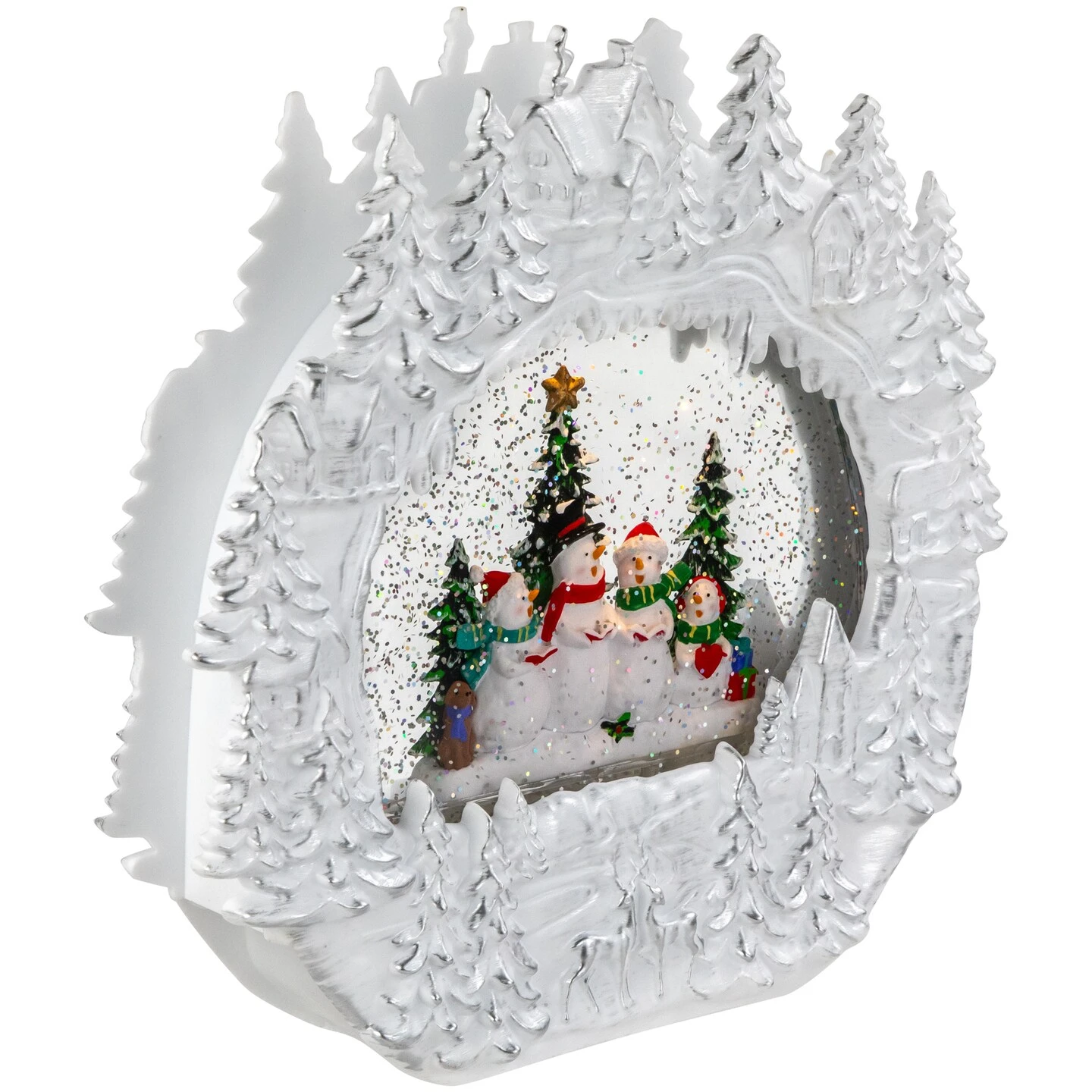 Northlight LED Lighted Caroling Snowmen Christmas Snow Globe - 9.5" White 6 Northlight LED Lighted Caroling Snowmen Christmas Snow Globe - 9.5" White - Image 4