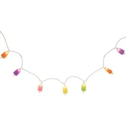 Northlight Sugared Ice Pop Indoor Outdoor Patio String Light Set - 7.25' White Wire - 10ct Multi -Northlight 4611747774003264480