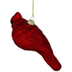 Northlight Glittered Cardinal Hanging Glass Christmas Ornament - 5.5" - Dark Red -Northlight 4611747774160078304