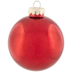 Northlight 2-Finish Glass Christmas Ball Ornaments -3.25" (80mm) - Red And Gold - 72ct -Northlight 4611771892859740368