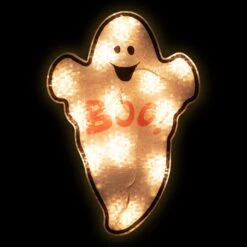 Northlight Lighted Holographic Boo Ghost Halloween Window Decoration - 12" Orange 17 Northlight Lighted Holographic Boo Ghost Halloween Window Decoration - 12" Orange -Northlight 4611776131787596752 2