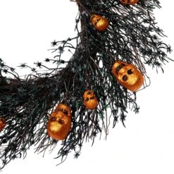 Northlight Glittered Skulls And Spiders Halloween Twig Wreath - 22" - Unlit Black 14 Northlight Glittered Skulls And Spiders Halloween Twig Wreath - 22" - Unlit Black -Northlight 4611792190288343472