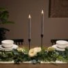 Northlight LED Flameless Flickering Taper Glittered Christmas Candles - 11" - Silver - Set 2 -Northlight 4611805019000421168