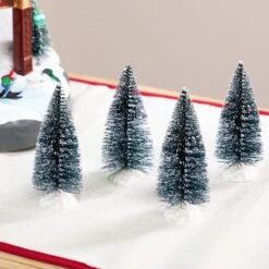 Northlight Frosted Mini Bottle Brush Pine Christmas Village Trees - 3" - Set Of 4 Green 11 Northlight Frosted Mini Bottle Brush Pine Christmas Village Trees - 3" - Set Of 4 Green -Northlight 4611809019069190192 1