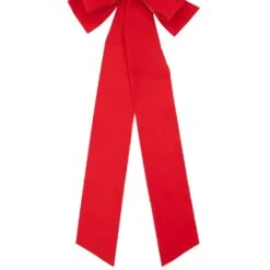 Northlight 14" X 34" Red 11-Loop Velveteen Christmas Bow Decoration -Northlight 4611809240304357424