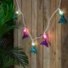Northlight Mermaid Tails Patio Light Set - 6' White Wire - 10ct Blue
