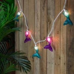 Northlight Mermaid Tails Patio Light Set - 6' White Wire - 10ct Blue