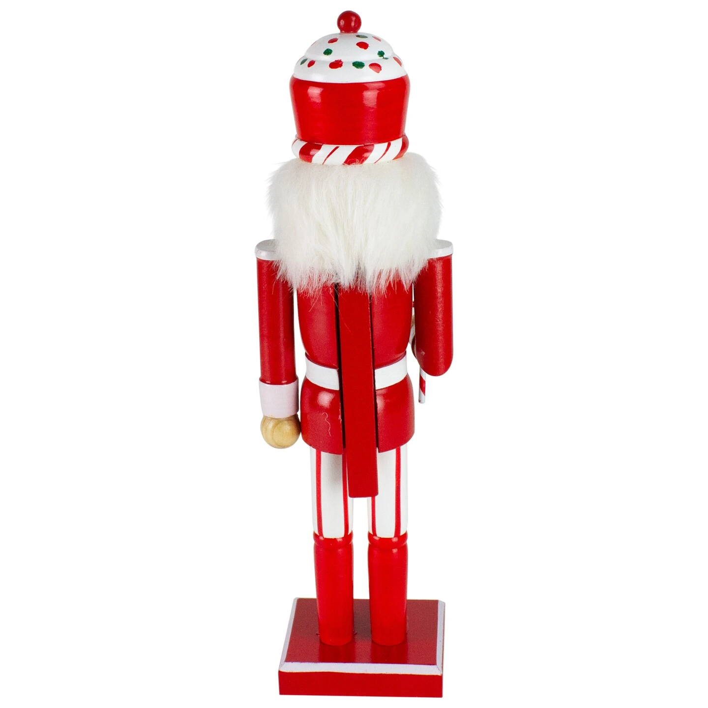 Northlight 14" Red And White Wooden Candy Cane King Christmas Nutcracker 8 Northlight 14" Red And White Wooden Candy Cane King Christmas Nutcracker - Image 6