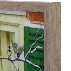 Northlight 19" Lighted Norman Rockwell 'Oh Boy! It's Pop With A New Plymouth' Christmas Wall Art White -Northlight 4611832244976305376