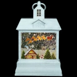 Northlight LED Lighted Santa's Sleigh Christmas Lantern Snow Globe - 10" White 15 Northlight LED Lighted Santa's Sleigh Christmas Lantern Snow Globe - 10" White -Northlight 4611832245026440416