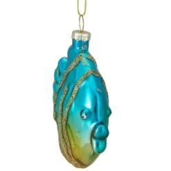 Northlight Tropical Fish Glass Christmas Ornament - 3" - Turquoise And Yellow Blue -Northlight 4611832245143880928
