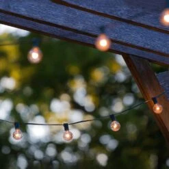 Northlight G50 Globe Christmas String Lights - Clear - 9' Black Wire - 10ct 11 Northlight G50 Globe Christmas String Lights - Clear - 9' Black Wire - 10ct -Northlight 4611832245301167328
