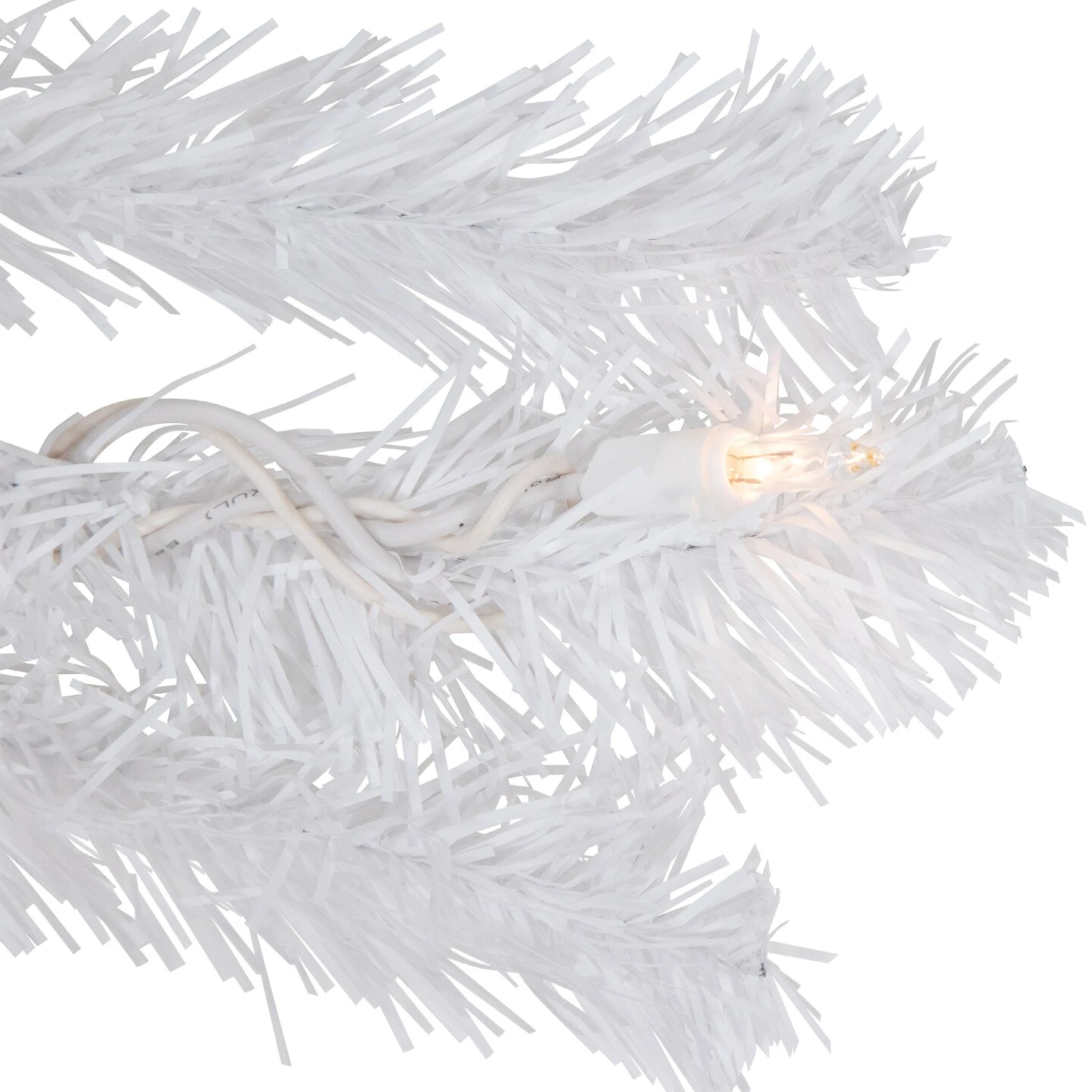 Northlight Pre-lit Snow White Artificial Christmas Garland - 9' X 12" - Clear Lights 9 Northlight Pre-lit Snow White Artificial Christmas Garland - 9' X 12" - Clear Lights - Image 7