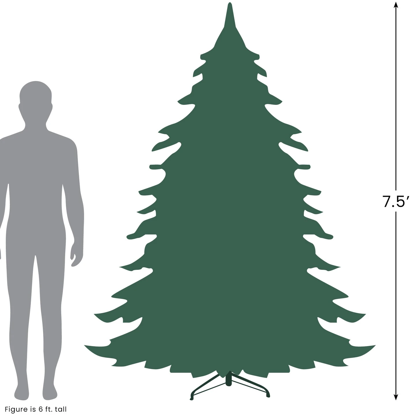 Northlight Pre-Lit Medium Mixed Cashmere Pine Artificial Christmas Tree - 7.5' - Clear Lights Green 8 Northlight Pre-Lit Medium Mixed Cashmere Pine Artificial Christmas Tree - 7.5' - Clear Lights Green - Image 6