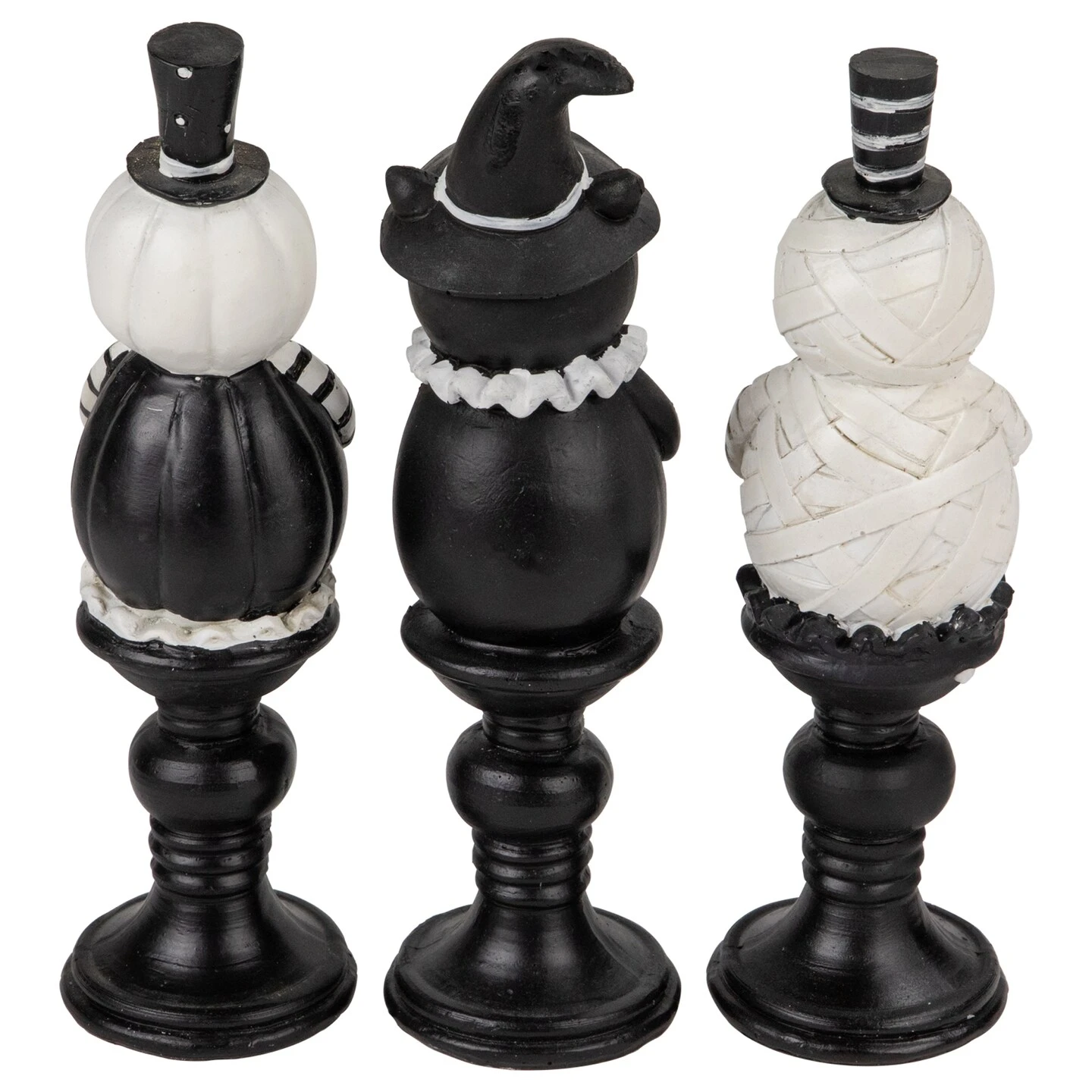 Northlight Pumpkin, Cat And Ghost Halloween Candlestick Decorations - 8.25" - Set Of 3 Black 7 Northlight Pumpkin, Cat And Ghost Halloween Candlestick Decorations - 8.25" - Set Of 3 Black - Image 5