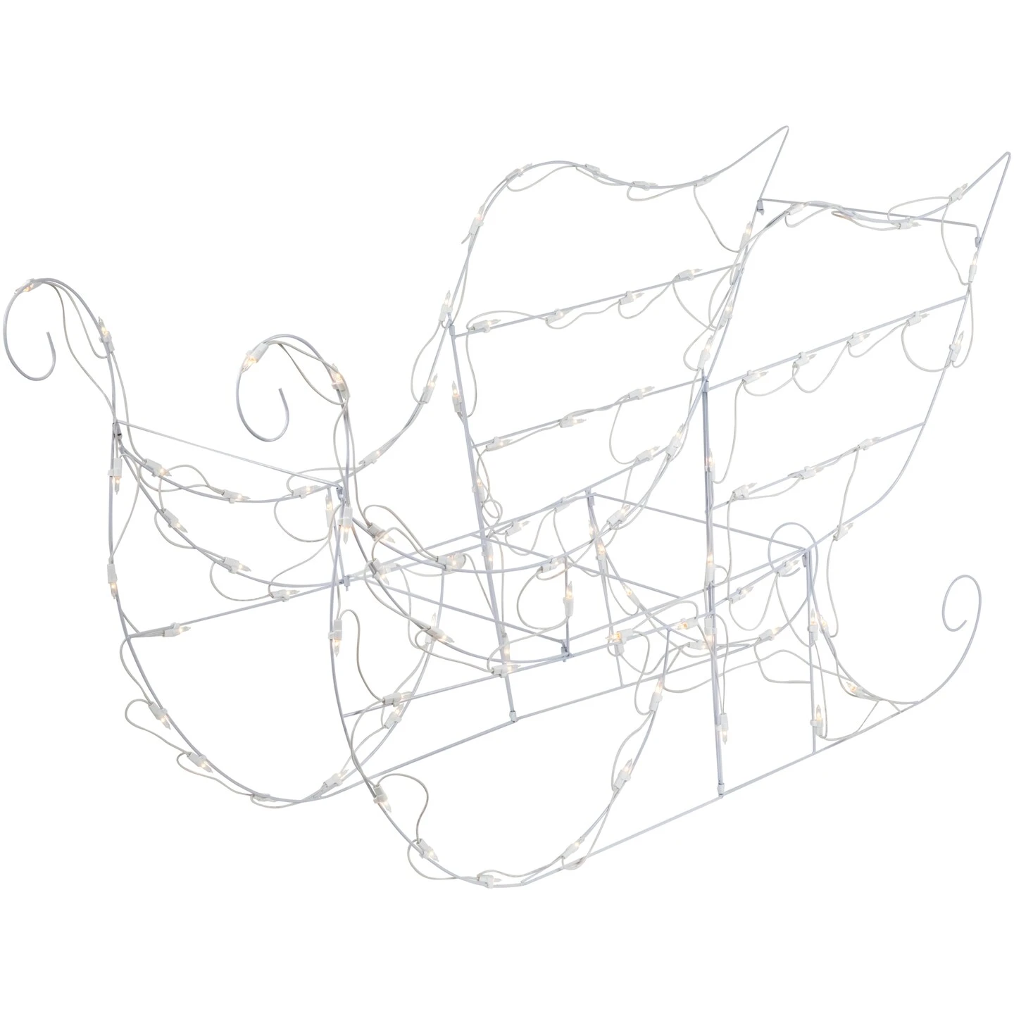 Northlight 48" Lighted Sleigh Outdoor Christmas Decoration White 6 Northlight 48" Lighted Sleigh Outdoor Christmas Decoration White - Image 4