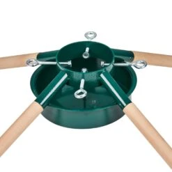 Northlight Green Metal And Wood Live Christmas Tree Stand - For Trees Up To 7ft Tall 10 Northlight Green Metal And Wood Live Christmas Tree Stand - For Trees Up To 7ft Tall -Northlight 4611852683698591056