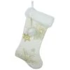 Northlight 20" Cream With Gold Snowflakes Christmas Stocking With Faux Fur Cuff White 1 Northlight 20" Cream With Gold Snowflakes Christmas Stocking With Faux Fur Cuff White -Northlight 4611852751158563744