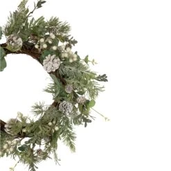 Northlight White Berry, Eucalyptus And Pinecone Christmas Wreath, 20-Inch, Unlit Green 12 Northlight White Berry, Eucalyptus And Pinecone Christmas Wreath, 20-Inch, Unlit Green -Northlight 4611858180253762784
