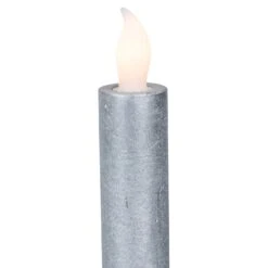 Northlight Set Of 4 Brushed Silver-tone LED Flameless Wax Flickering Taper Candles 9.5" 13 Northlight Set Of 4 Brushed Silver-tone LED Flameless Wax Flickering Taper Candles 9.5" -Northlight 4611858180333454560