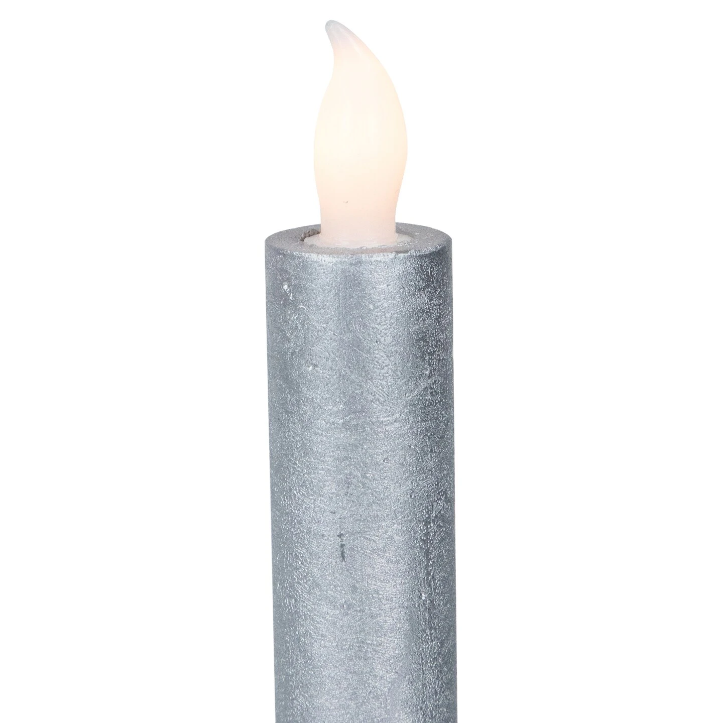Northlight Set Of 4 Brushed Silver-tone LED Flameless Wax Flickering Taper Candles 9.5" 7 Northlight Set Of 4 Brushed Silver-tone LED Flameless Wax Flickering Taper Candles 9.5" - Image 5