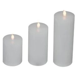 Northlight LED Solid Flameless Flickering Wax Pillar Candles - 8" - White - Set Of 3 14 Northlight LED Solid Flameless Flickering Wax Pillar Candles - 8" - White - Set Of 3 -Northlight 4611858180551558368