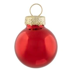 Northlight 2-Finish Mini Christmas Glass Ball Ornaments - 1" (25mm) - Red - 24ct 16 Northlight 2-Finish Mini Christmas Glass Ball Ornaments - 1" (25mm) - Red - 24ct -Northlight 4611861640568024784