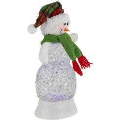 Northlight LED Lighted Acrylic Snowman Christmas Snow Globe - 11" Clear -Northlight 4611883716170368224