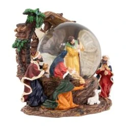 Northlight Holy Family Christmas Nativity Musical Water Globe - 6.75" Brown -Northlight 4611883716195534048