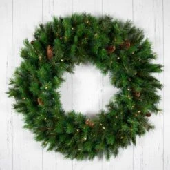 Northlight Pre-Lit Royal Oregon Pine Artificial Christmas Wreath - 48" - Clear Lights Green 14 Northlight Pre-Lit Royal Oregon Pine Artificial Christmas Wreath - 48" - Clear Lights Green -Northlight 4611883716394763488