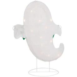 Northlight LED Ghost With "Boo" Banner Halloween Yard Decoration - 25" - Warm White Lights -Northlight 4611883716396860640