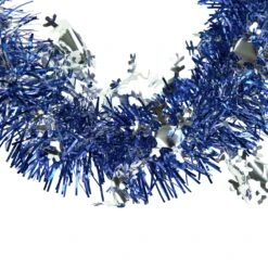 Northlight Commercial Christmas Tinsel Snowflake Garland - 50' X 2" - Royal Blue And Silver - Unlit 12 Northlight Commercial Christmas Tinsel Snowflake Garland - 50' X 2" - Royal Blue And Silver - Unlit -Northlight 4611883716665296096