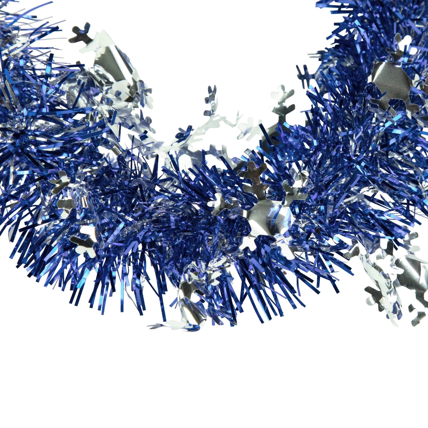 Northlight Commercial Christmas Tinsel Snowflake Garland - 50' X 2" - Royal Blue And Silver - Unlit 7 Northlight Commercial Christmas Tinsel Snowflake Garland - 50' X 2" - Royal Blue And Silver - Unlit - Image 5