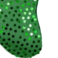 Northlight 20" Shiny Metallic Green Sequined Christmas Stocking With Velveteen Cuff -Northlight 4611883716701996256